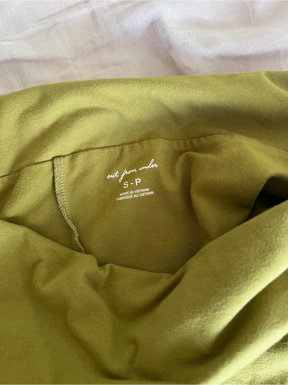 Urban Outfitters Olive Green Knit Fold-Over Waist capris - Picture 3 of 5